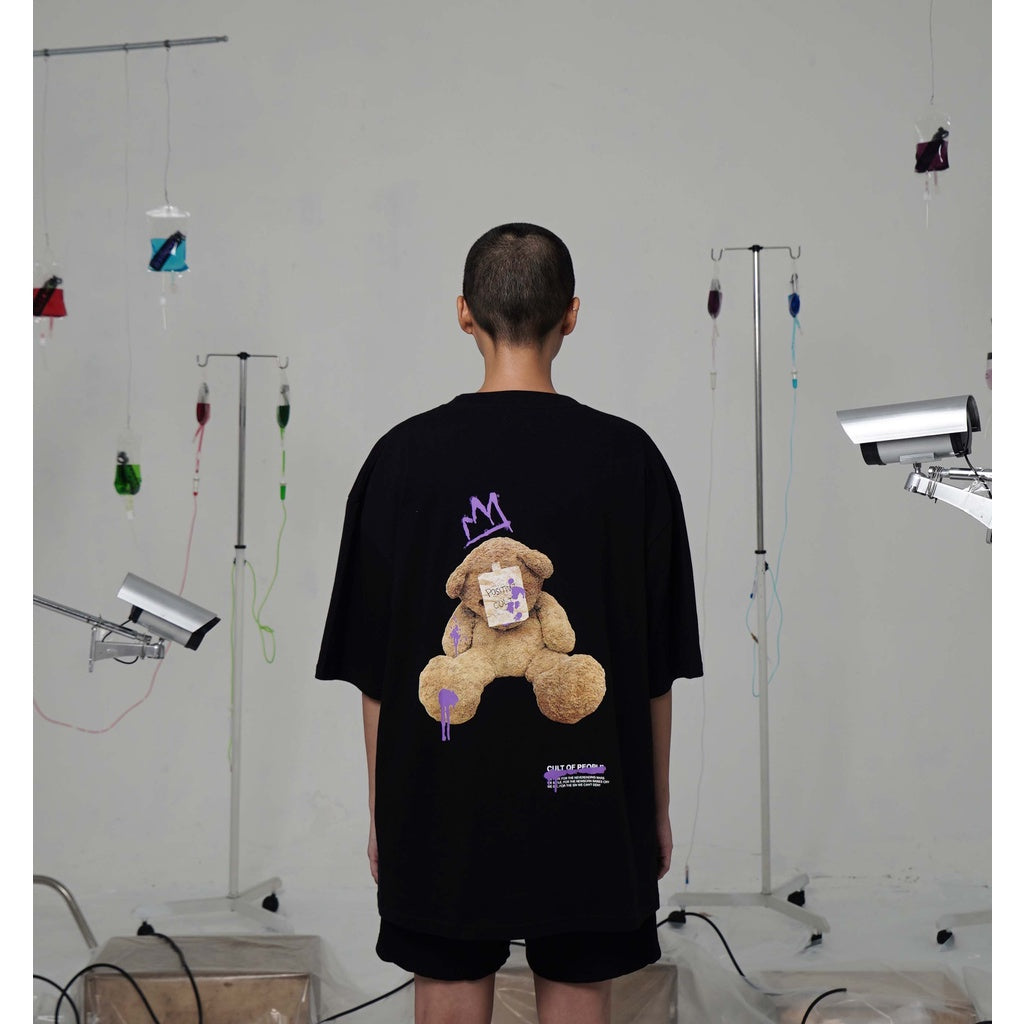 Tagged - Positive Cult Oversized Ken Bear Purple Tshirt