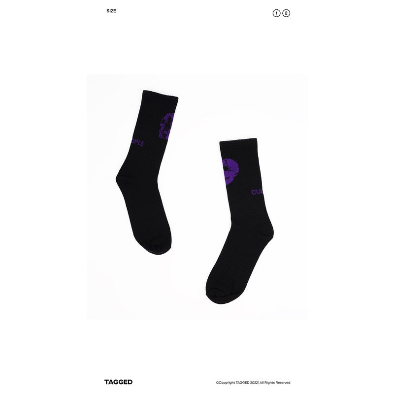 Tagged - Positive Cult Socks Purple Logo