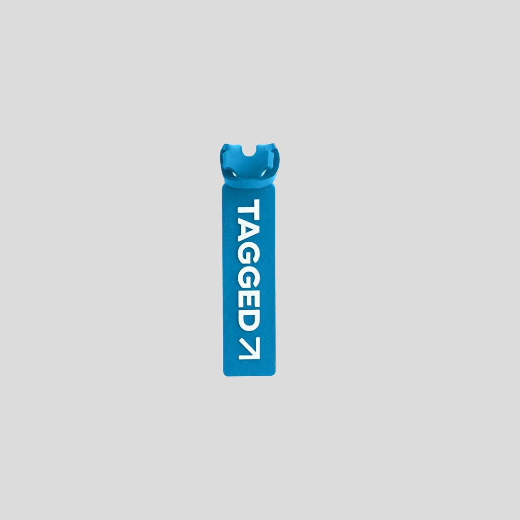 Tagged - Rubber Tag Blue White mini