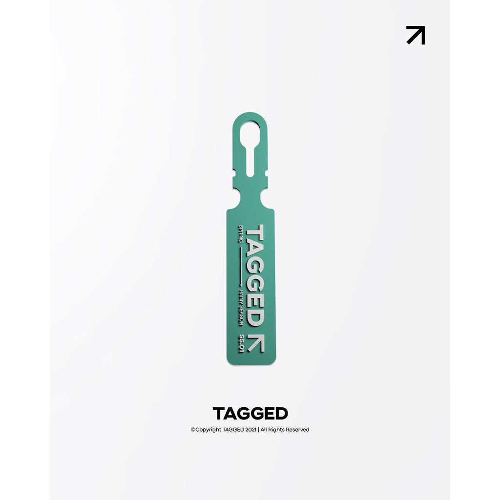 Tagged - Rubber Tag Green White