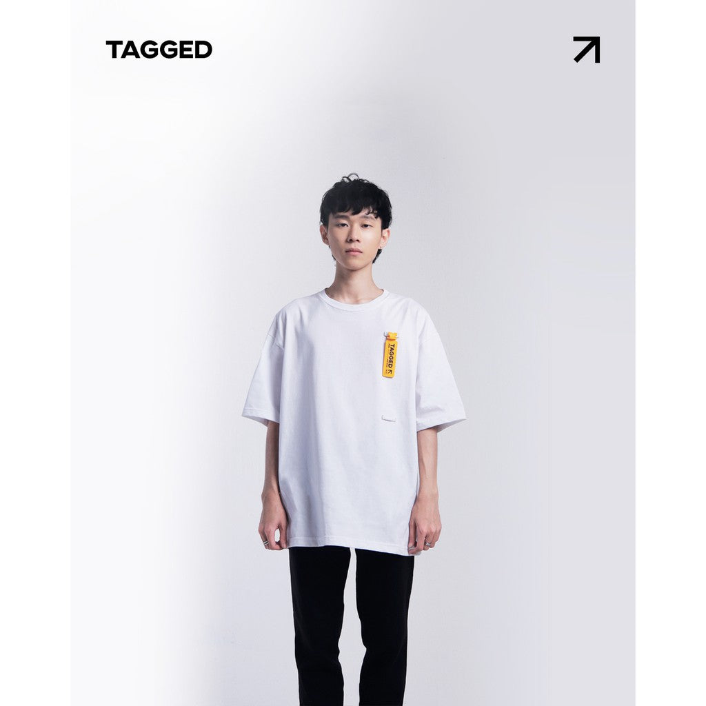 TAGGED - Fundamental Oversized White T-shirt