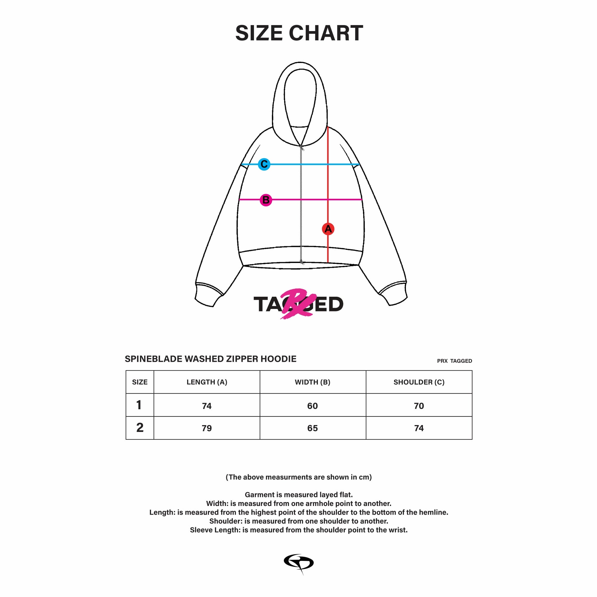 TAGGED x PRX - Spineblade Washed Zipper Hoodie