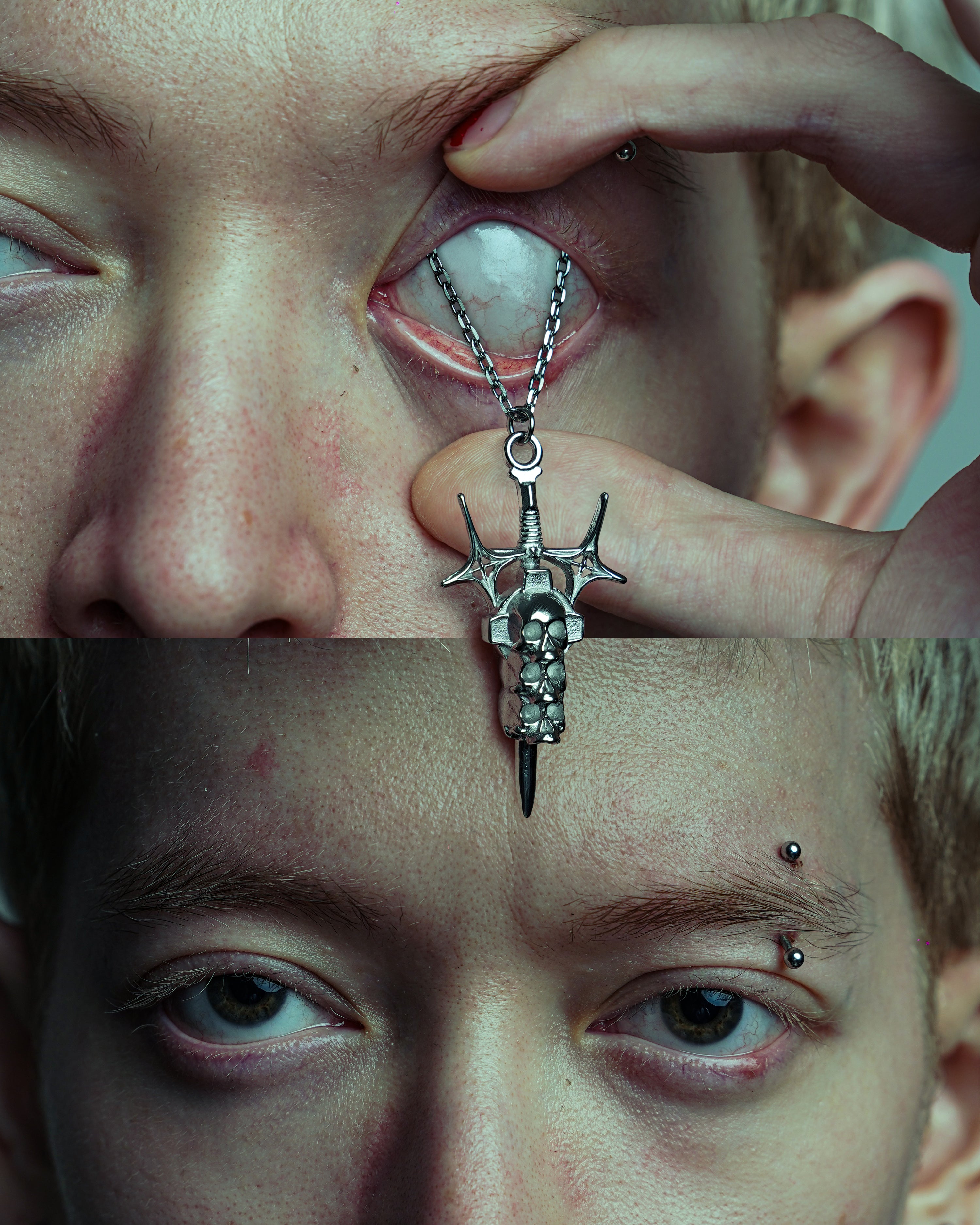 TAGGED - Tri-Skull Dagger Necklace