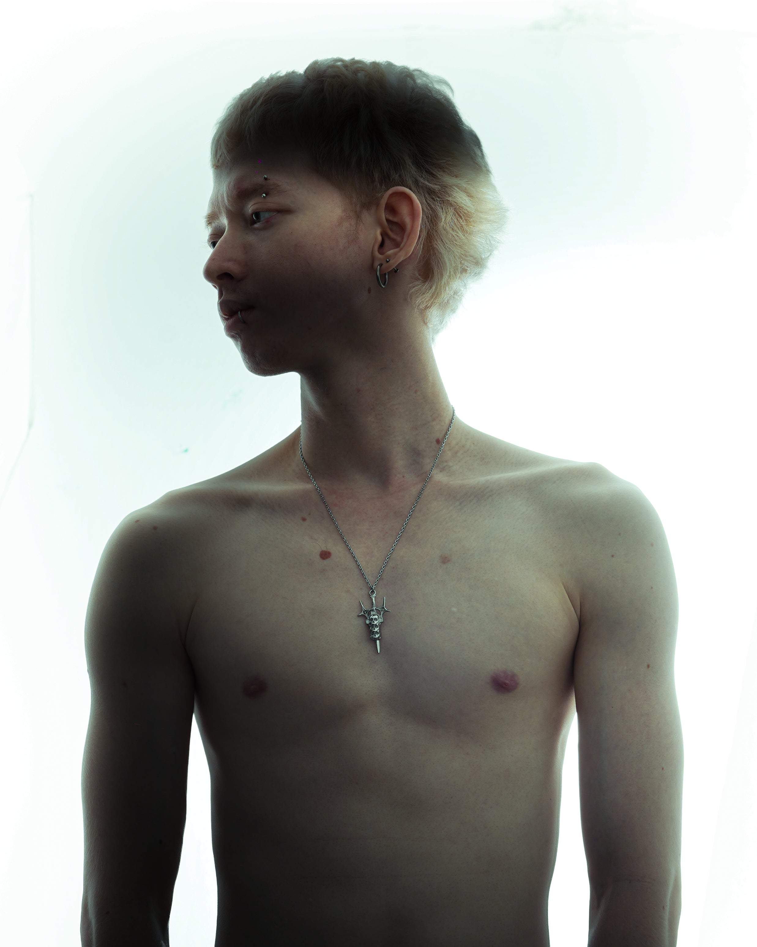 TAGGED - Tri-Skull Dagger Necklace