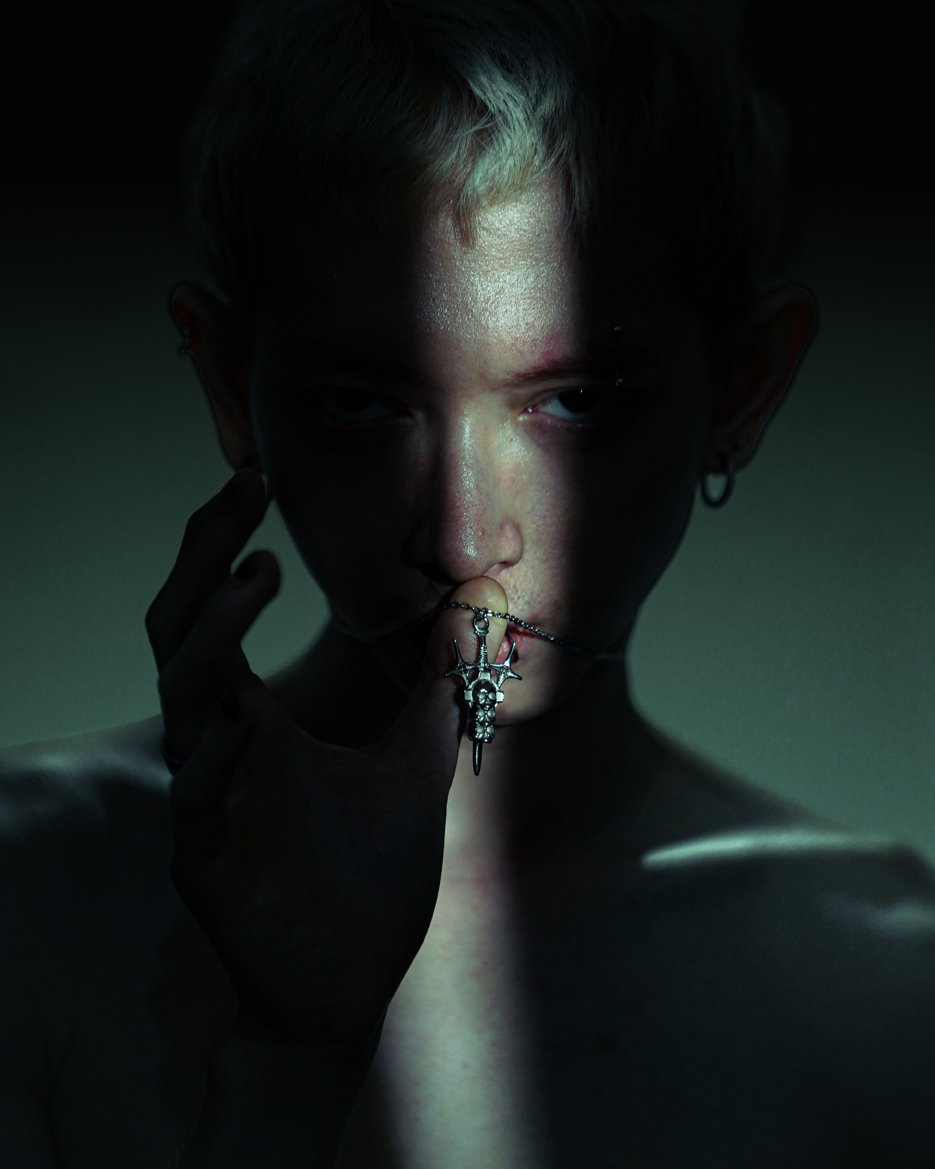 TAGGED - Tri-Skull Dagger Necklace