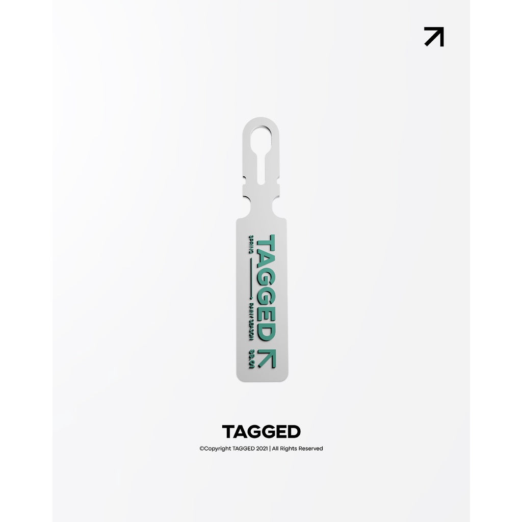 Tagged - Rubber Tag White Green