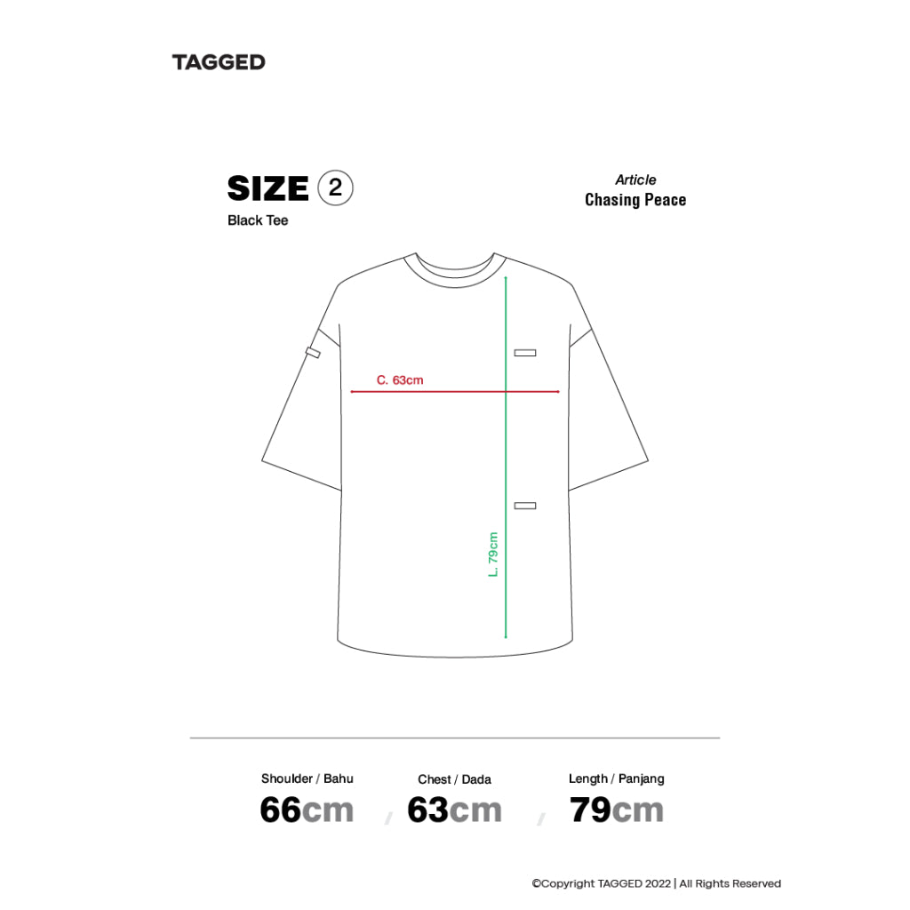 TAGGED - Chasing Peace Oversized Fade Tshirt