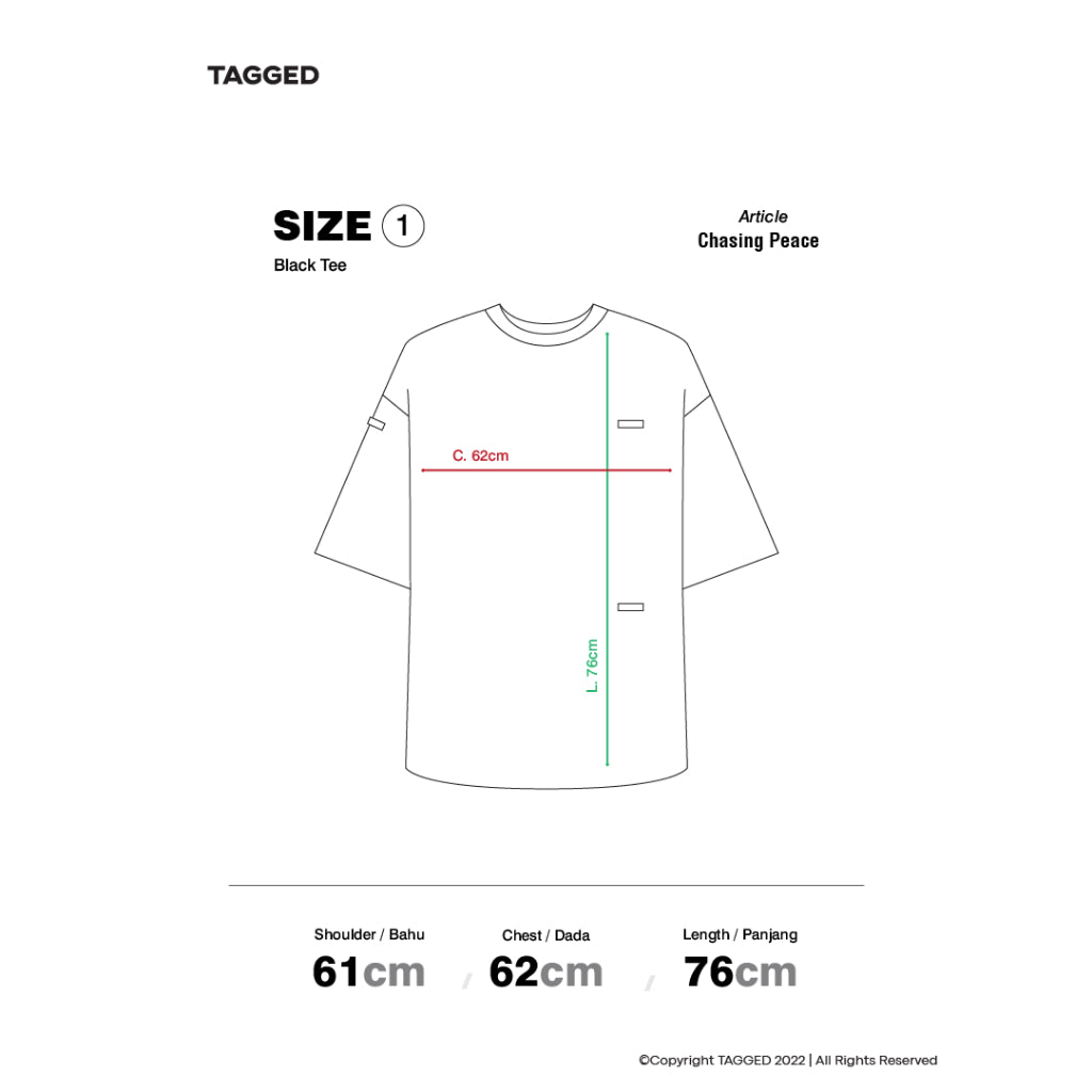 TAGGED - Chasing Peace Oversized Fade Tshirt