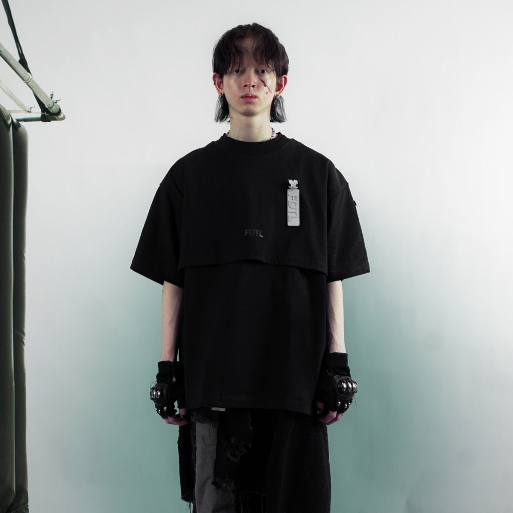 TAGGED - FDTL Phantom Tee Black Oversized T-shirt