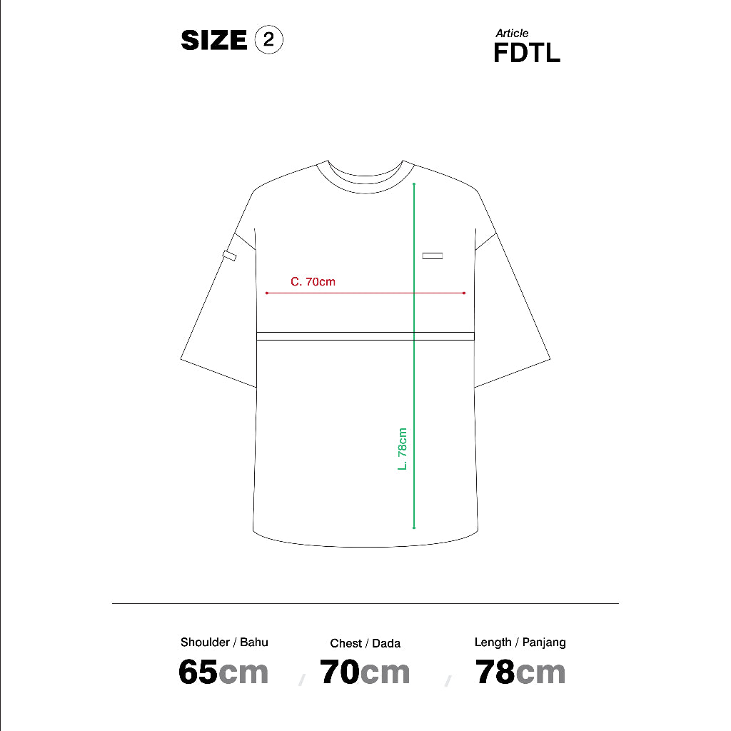 TAGGED - FDTL Phantom Tee Black Oversized T-shirt