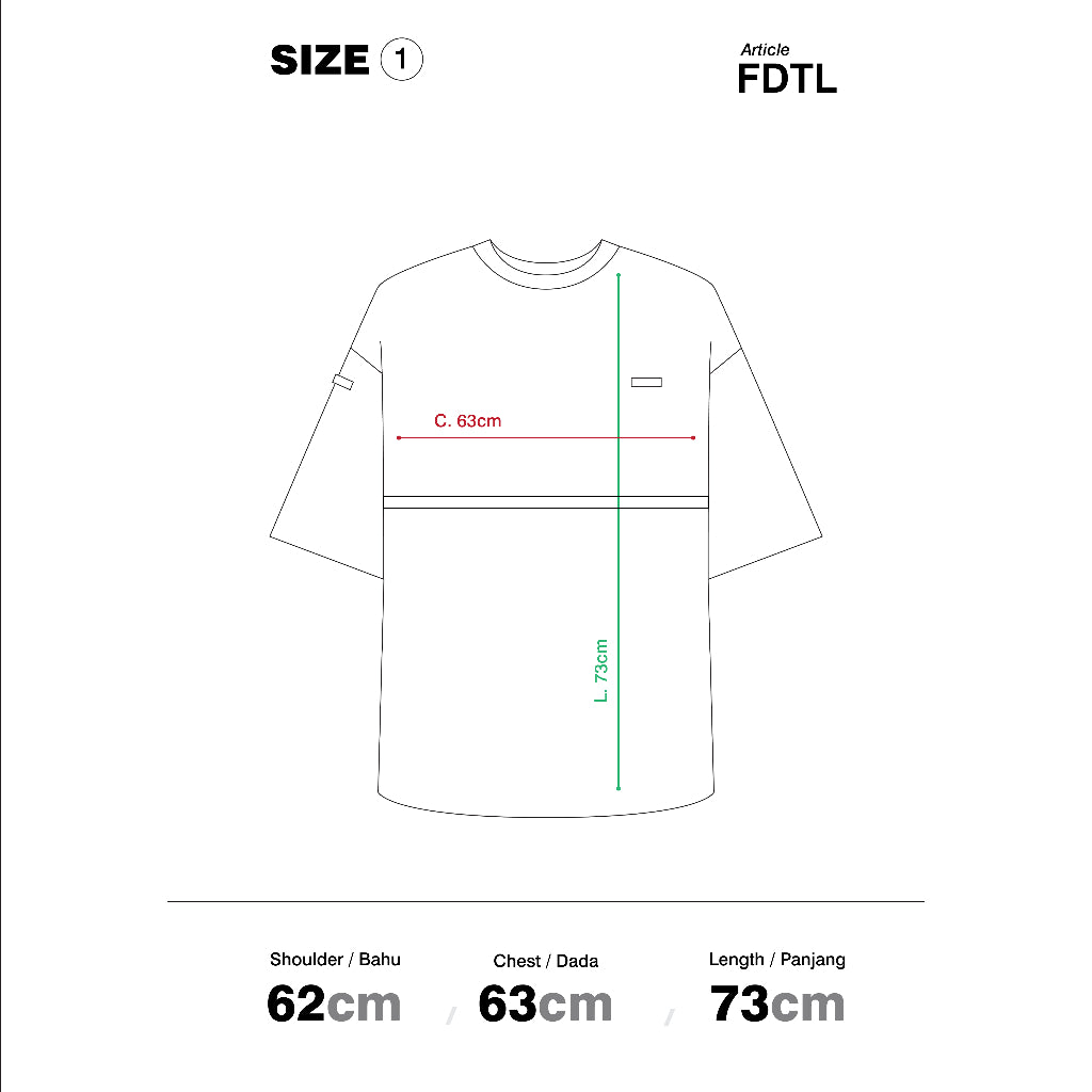 TAGGED - FDTL Phantom Tee Black Oversized T-shirt