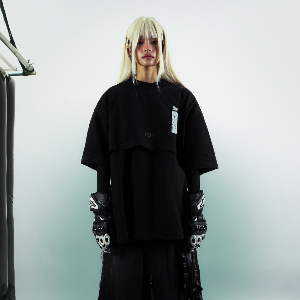 TAGGED - FDTL Phantom Tee Black Oversized T-shirt
