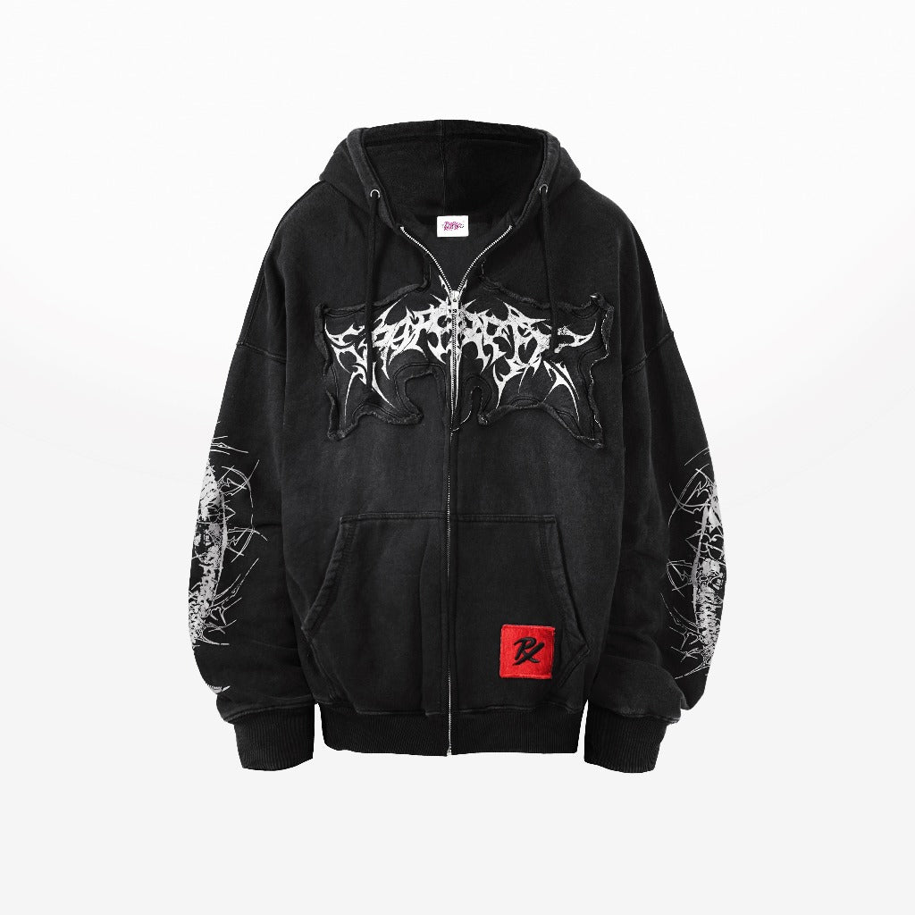 *p(R)ojectR® パーカー 黒 black THE RAMPAGE TAGGED x PRX - Spineblade Washed Zipper Hoodie – Official Tagged