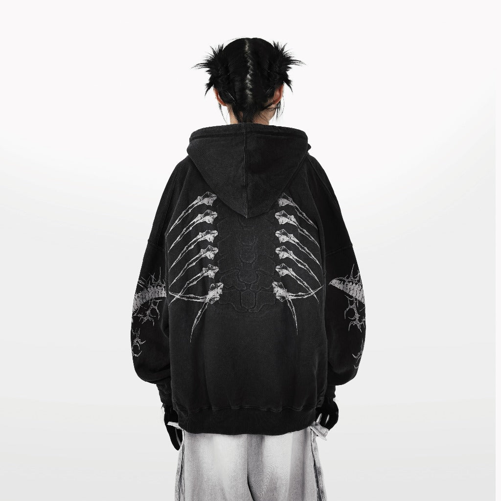 TAGGED x PRX - Spineblade Washed Zipper Hoodie – Official Tagged