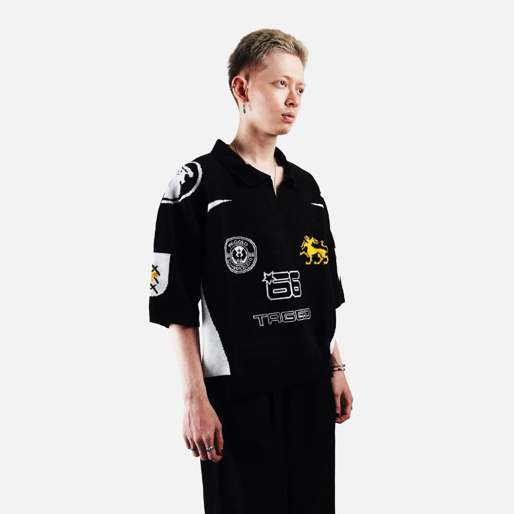 TAGGED - Mini Drop Black GG Knit Jersey