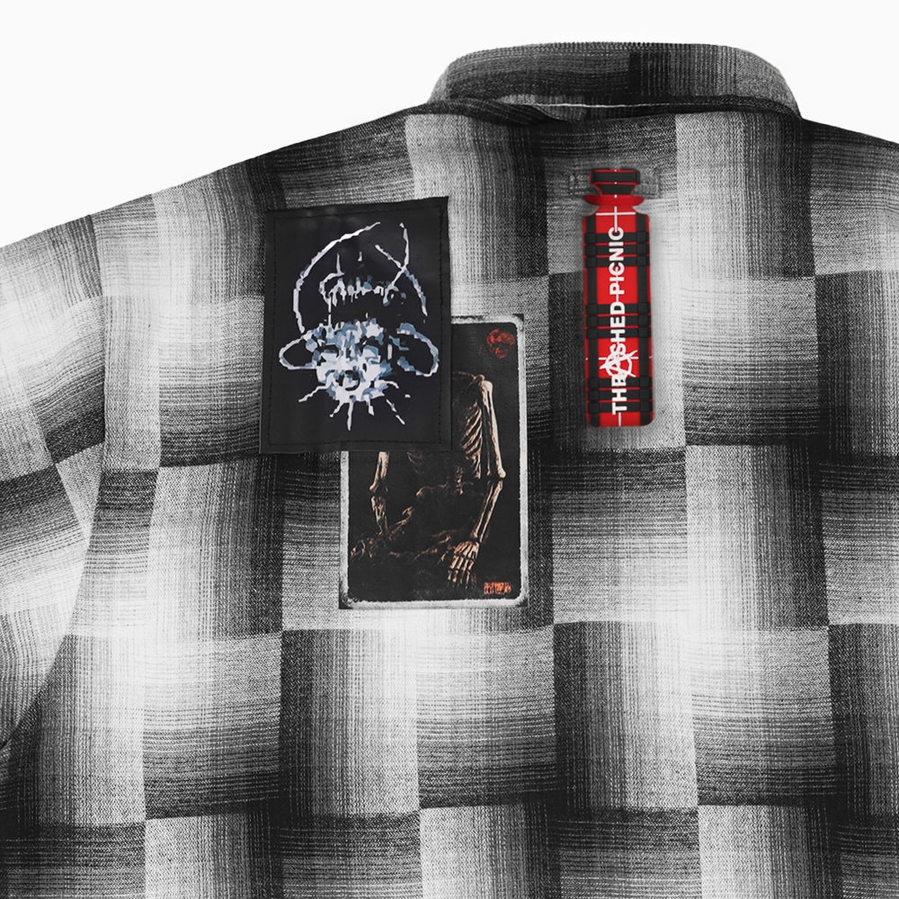 TAGGED - Trashed Picnic Trashed Gray Flannel Shirt
