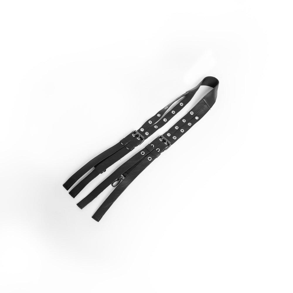 Silverstained Metal Logo Leather Bag