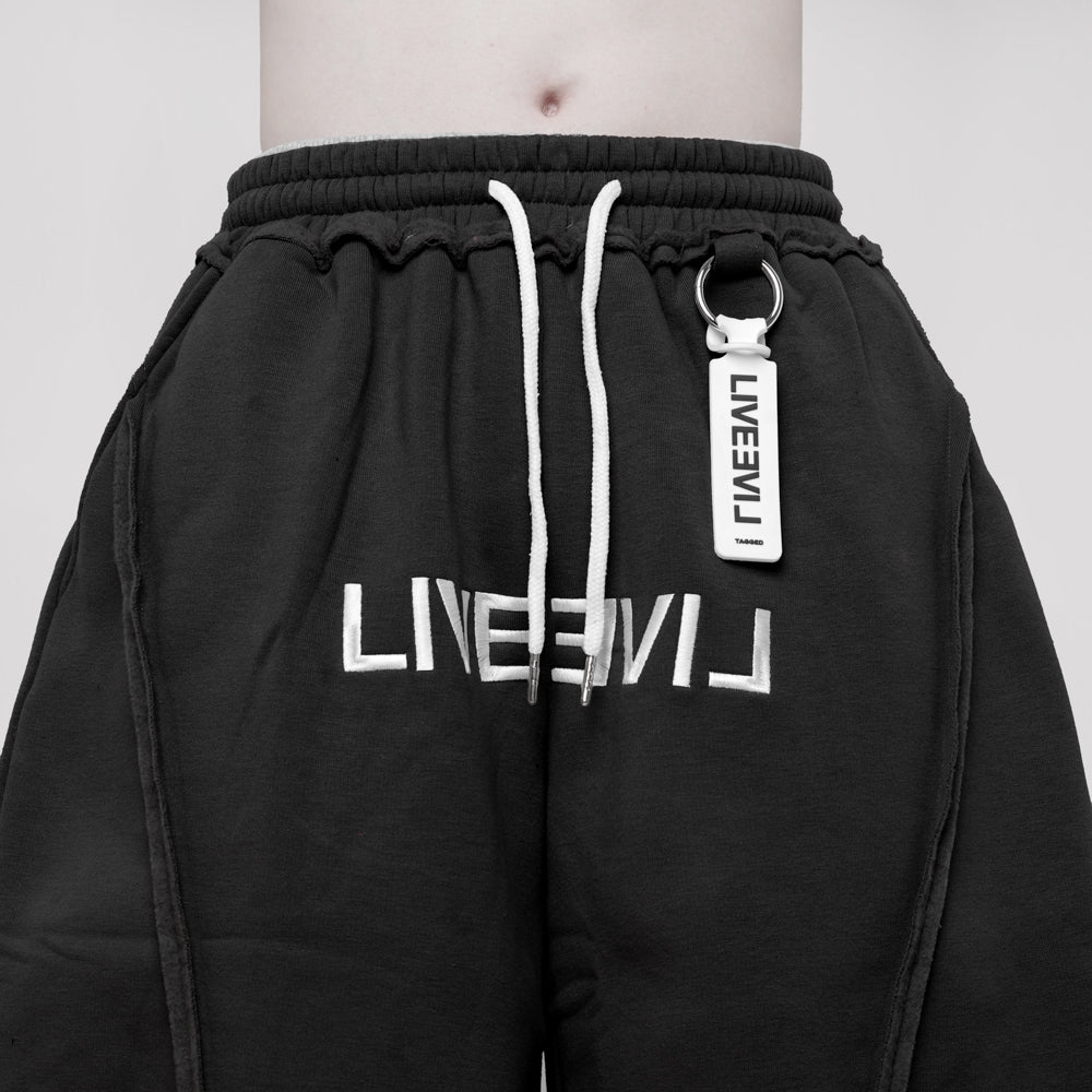TAGGED LiveeviL Beater Jorts Black