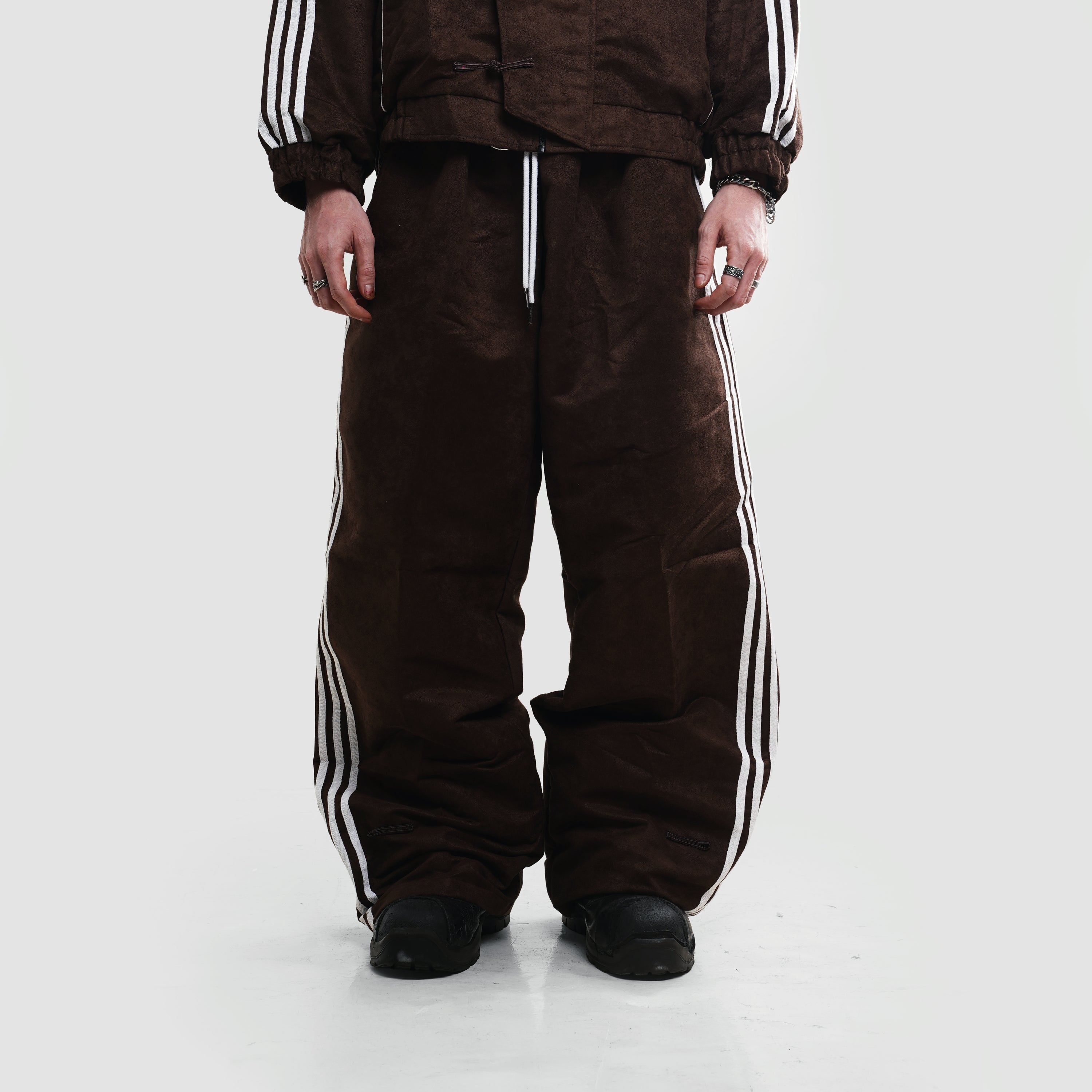TAGGED - Mandarin Trackpants - Chocolate