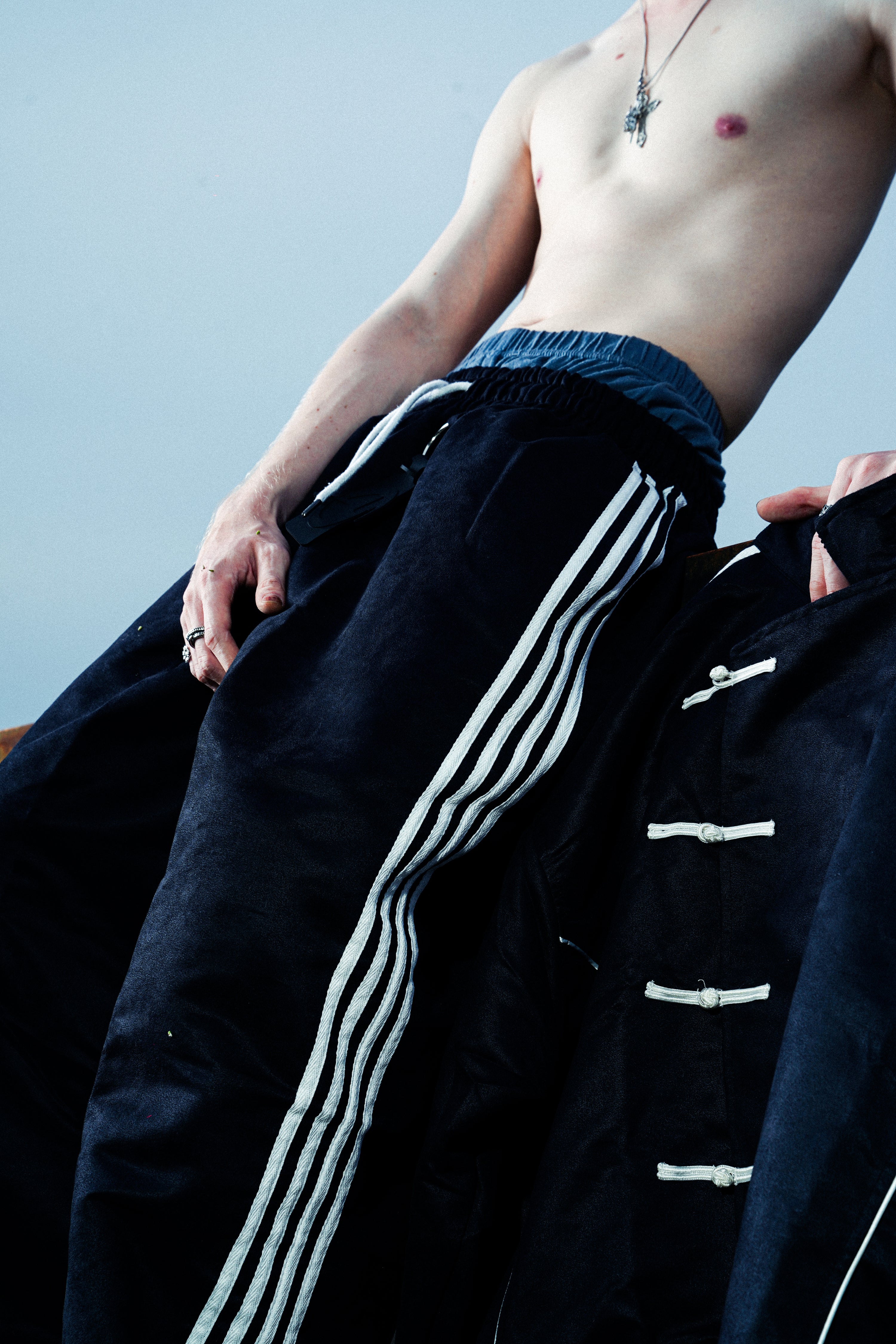 TAGGED - Mandarin Trackpants - black
